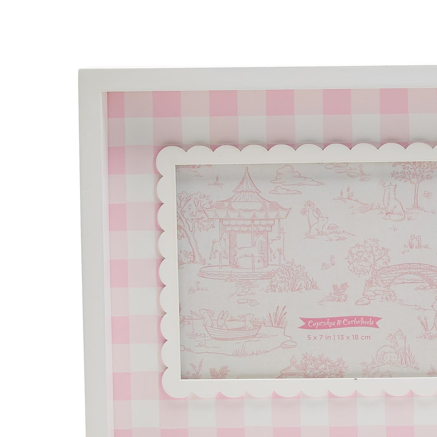 Pink Gingham 5x7 Frame