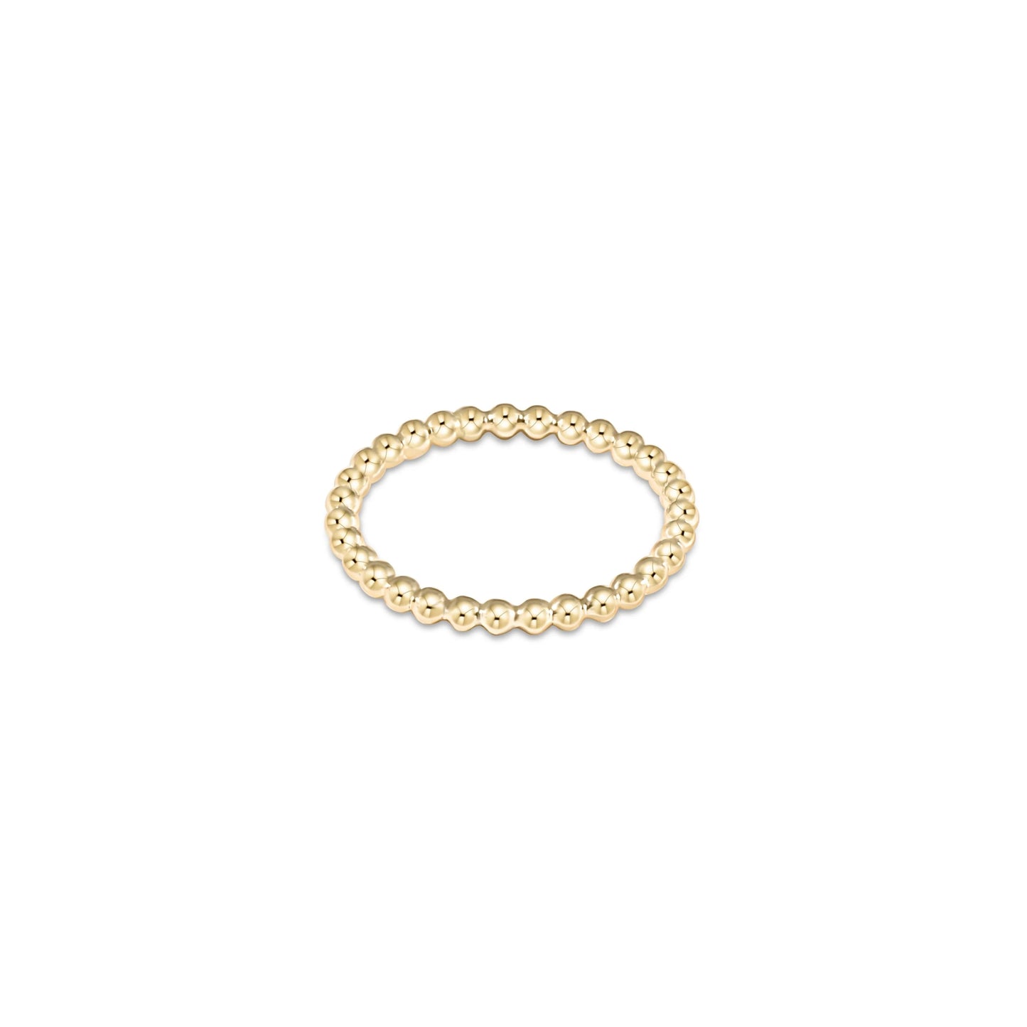 eNewton Classic Gold 2mm Bead Ring Size 6