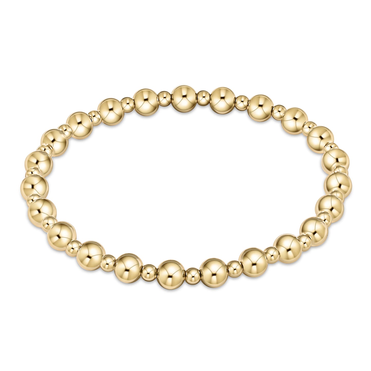 eNewton Extends Classic Grateful 5mm Gold Bead Bracelet