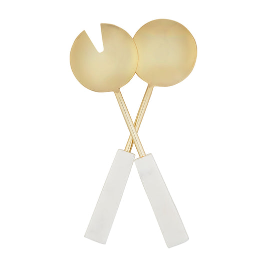 Mudpie Gold and Marble Server Set