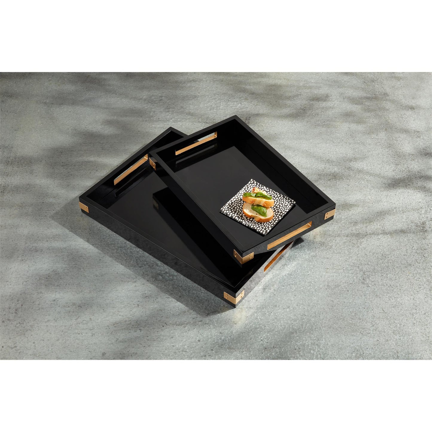 Black  Lacquer Tray Small