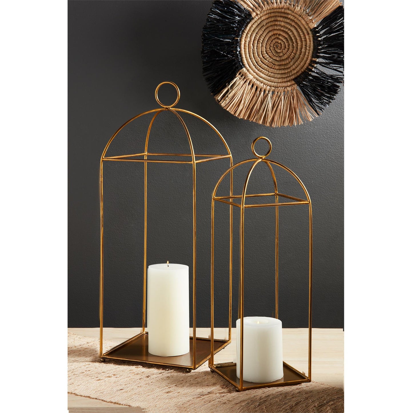 Tall Brass Lantern Large