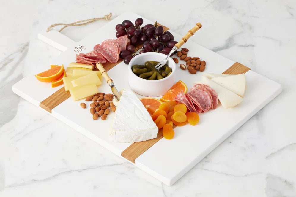 Etu Home White Rectangle Mod Charcuterie Board Medium