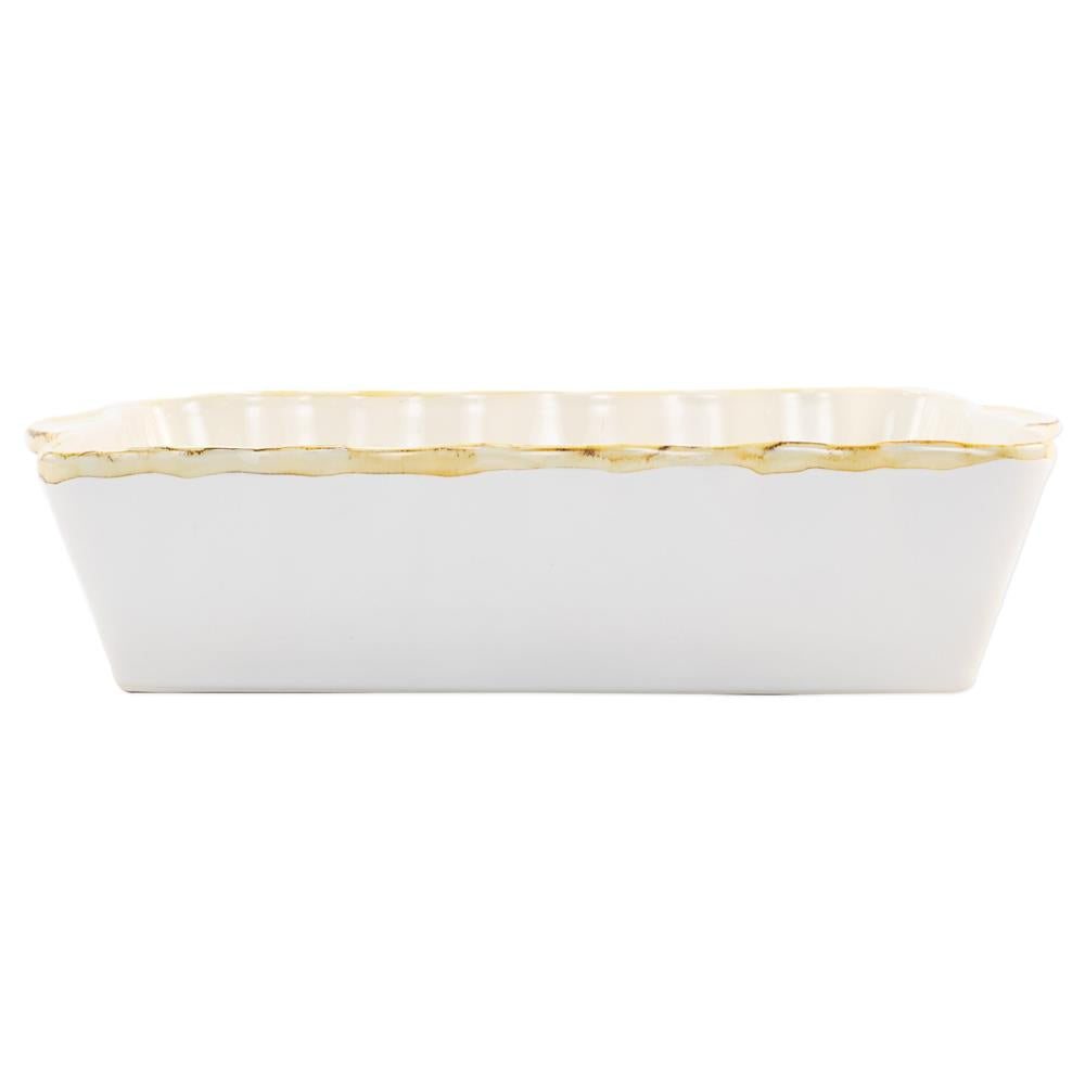 Vietri Italian Bakers White Large Rectangular Baker