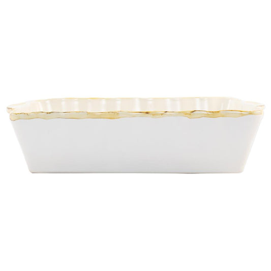 Vietri Italian Bakers White Large Rectangular Baker