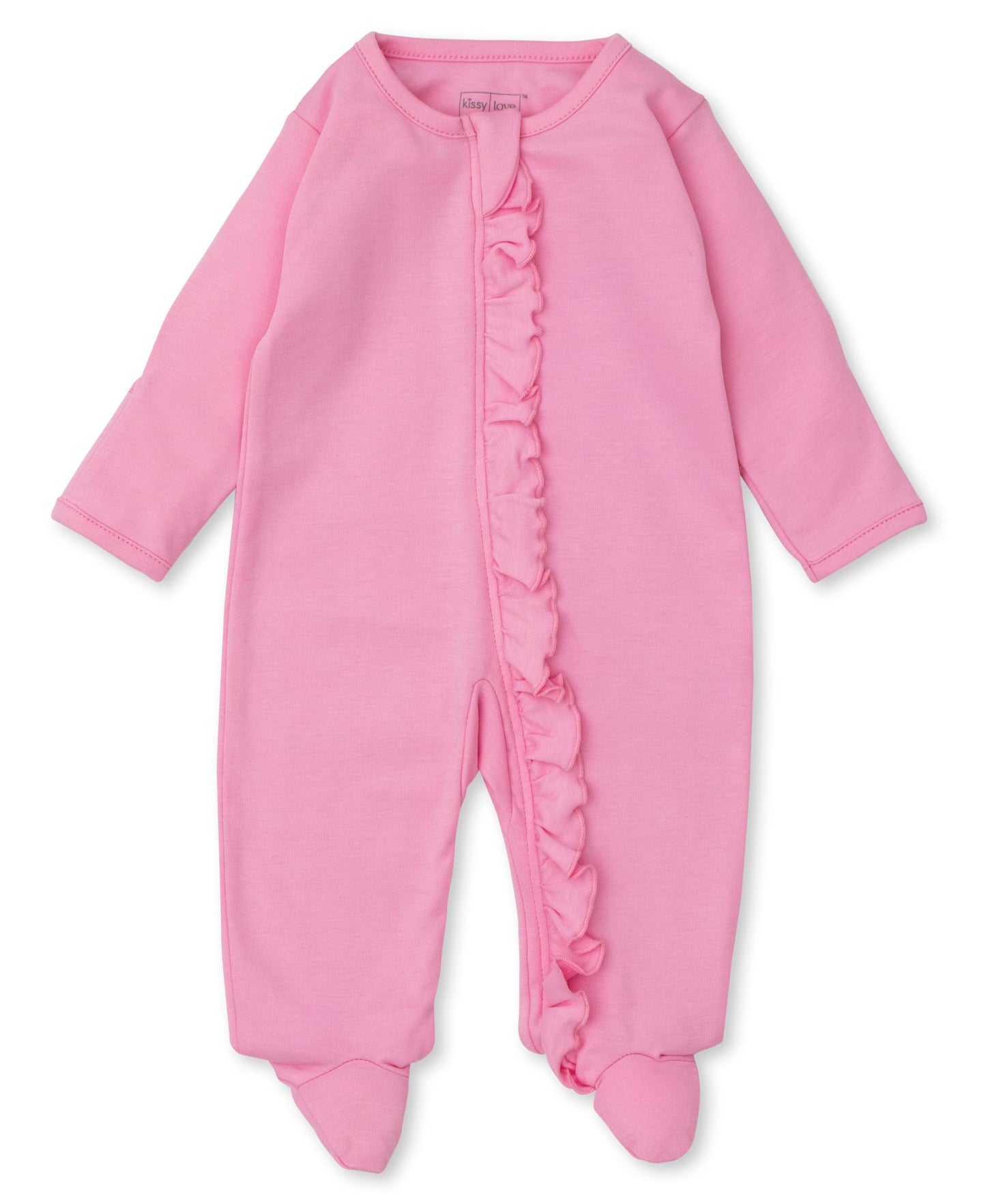 Kissy Kissy Pink Zip Footie 3-6m