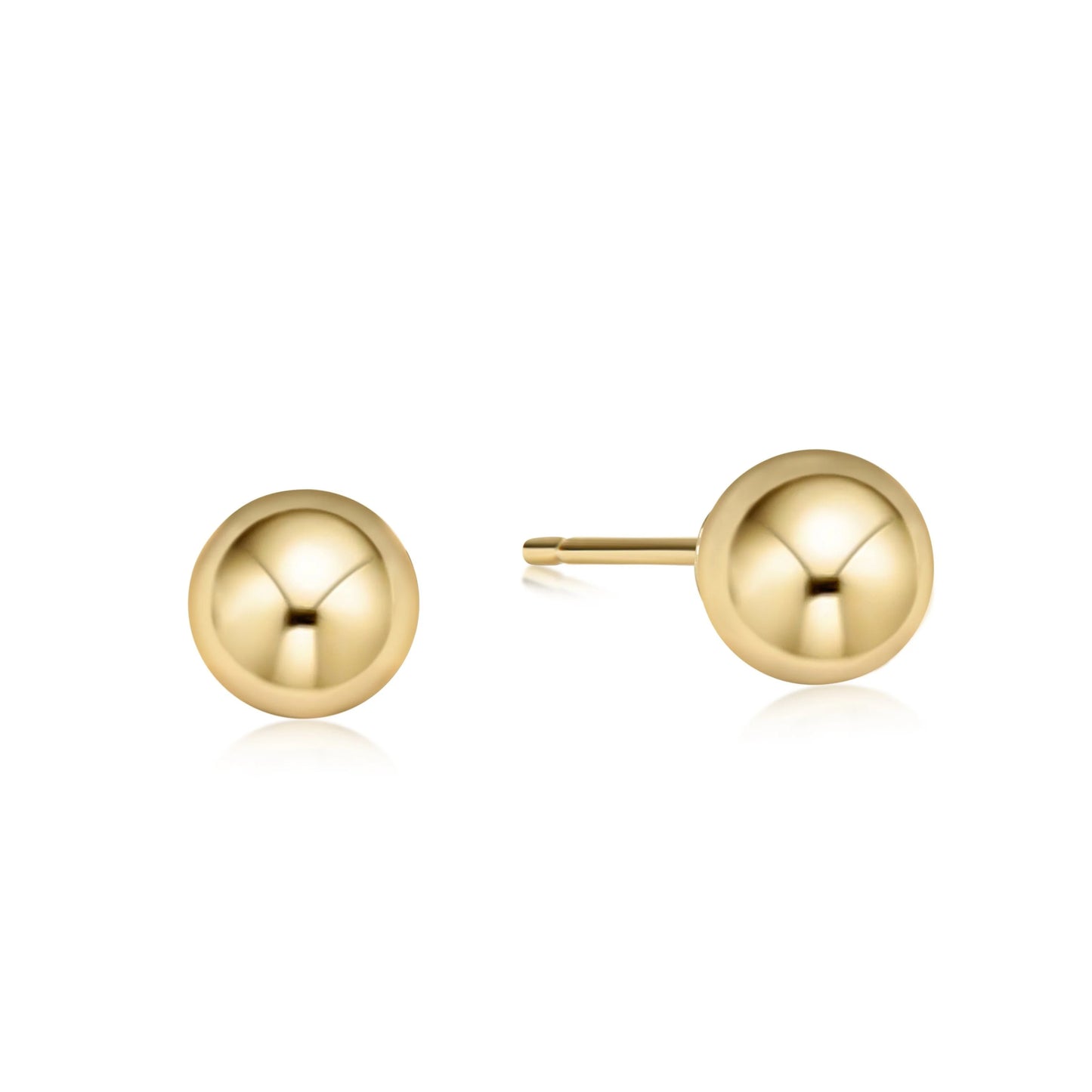 eNewton Classic 8mm Ball Stud Gold Earrings