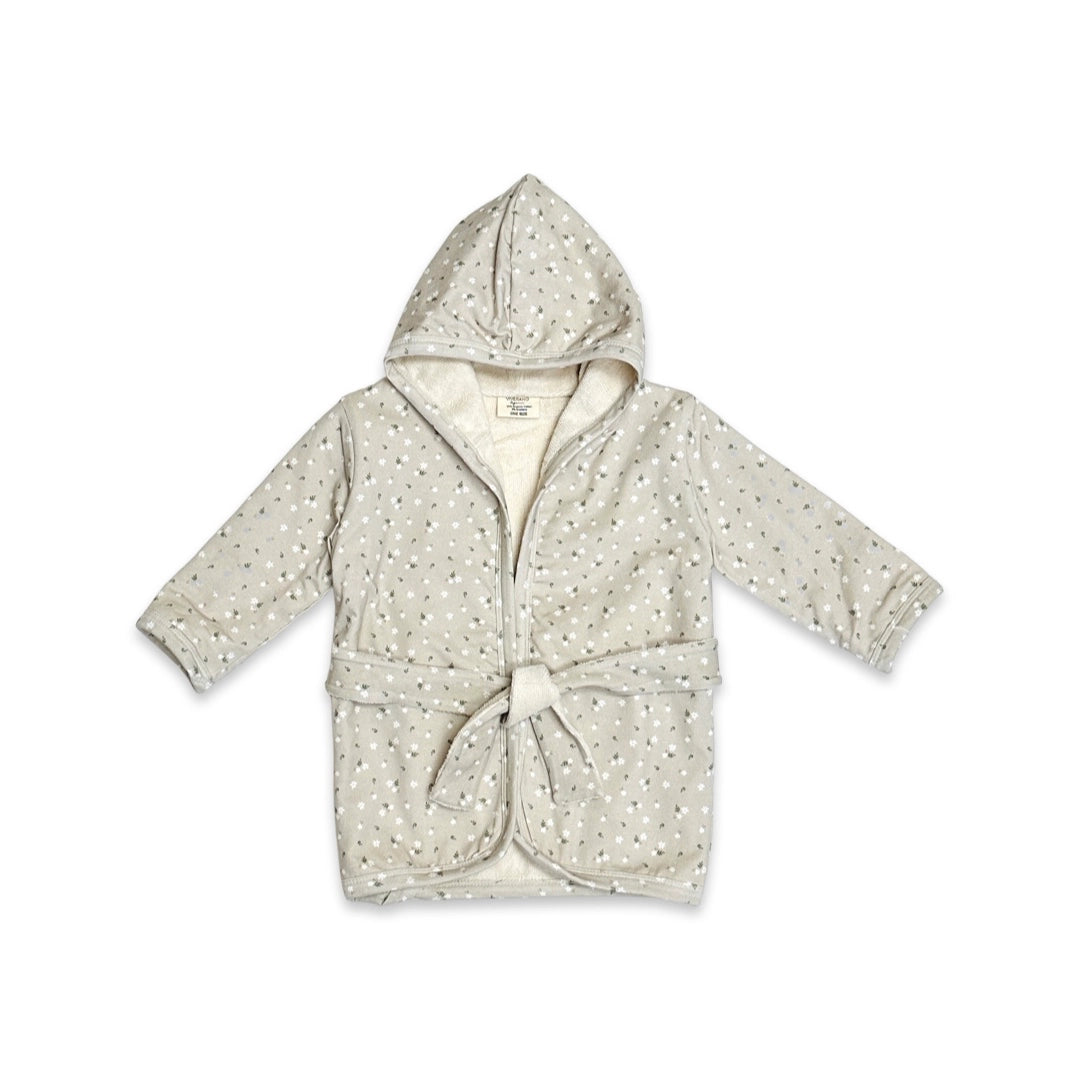 Viverano Ditsy Floral Hooded Baby Bathrobe 0-9M