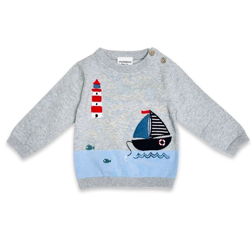 Viverano Lighthouse & Boat Pullover w/leggings 6-12M