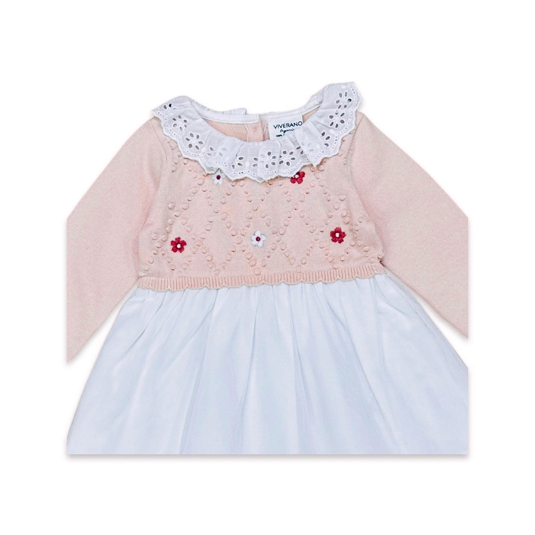 Viverano Floral Embroidered Tutu Dress 6-12M