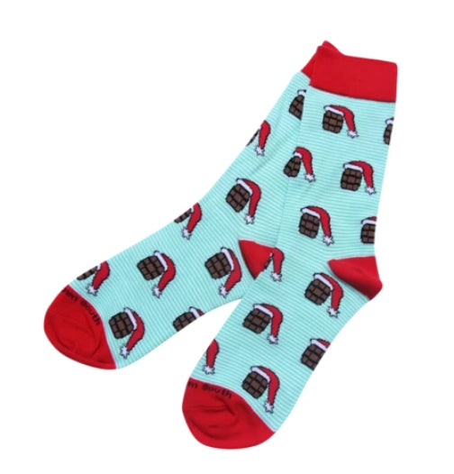 Men's Crew Socks Santa Bourbon