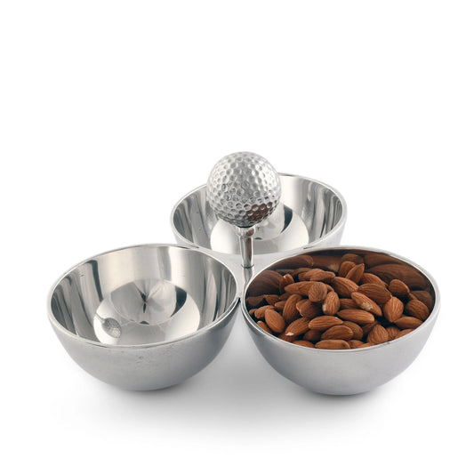 3 Section Golf Nut Bowl