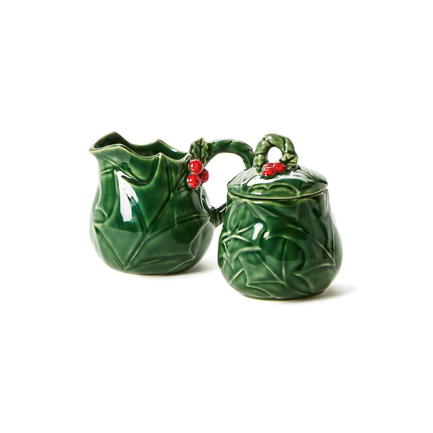 Holly Creamer and Sugar Set