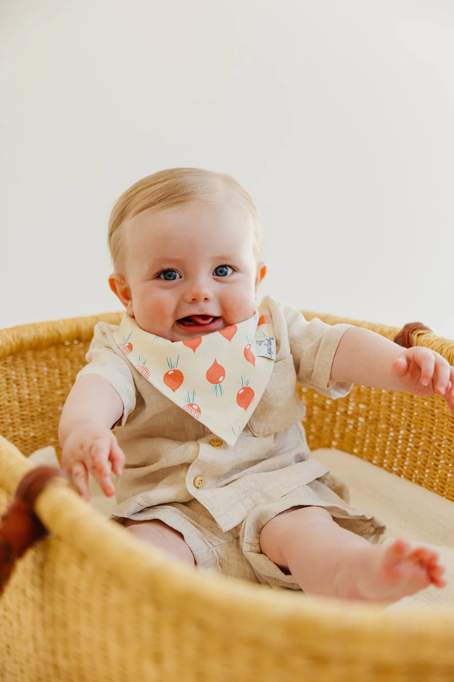 Copper Pearl Veggies Bandana Bib Set