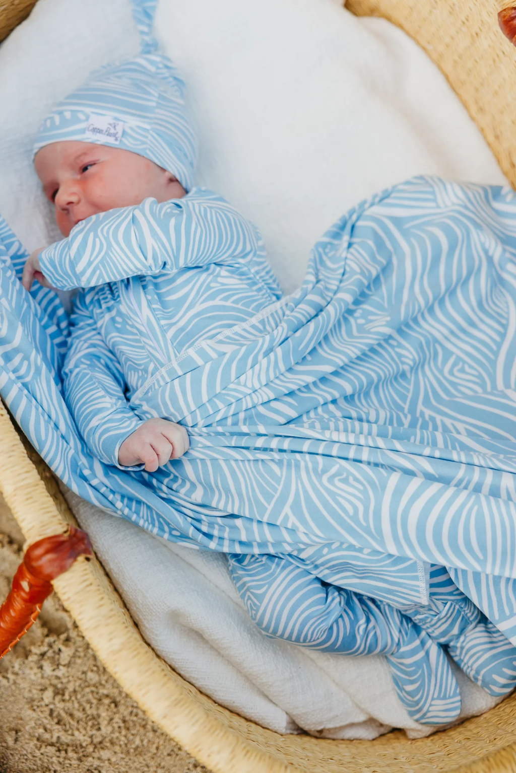 Copper Pearl Surf Knit Swaddle Blanket