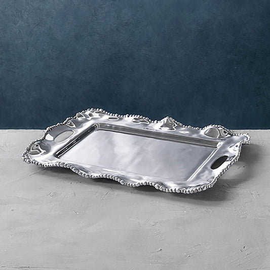 Beatriz Ball ORGANIC PEARL Kristi Medium Rectangular Tray with Handles