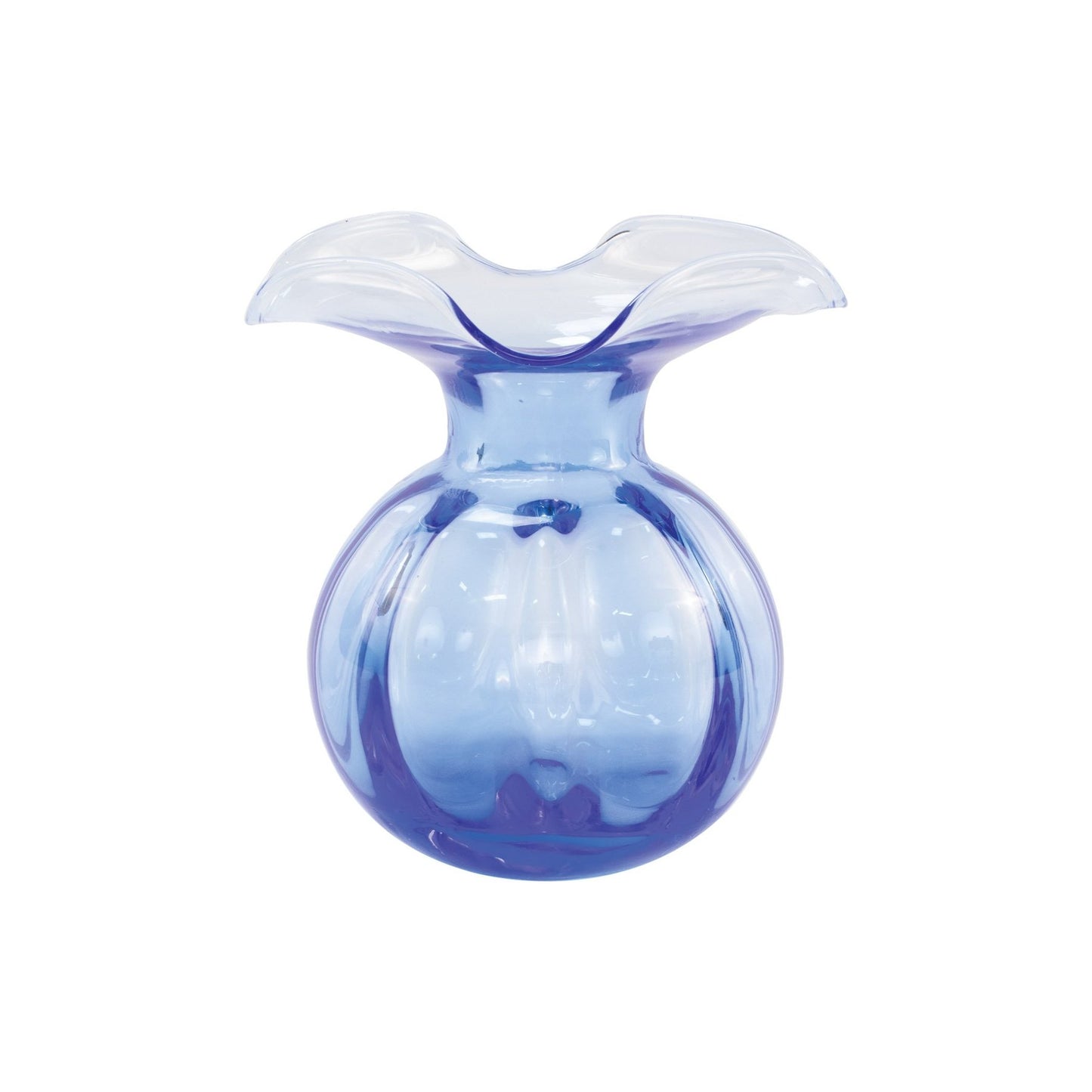 Vietri Hibiscus Cobalt Fluted Bud Vase