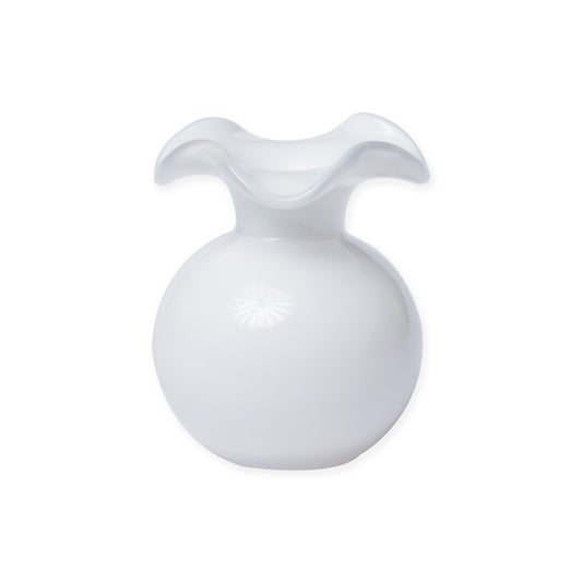 Vietri Hibiscus White Fluted Bud Vase