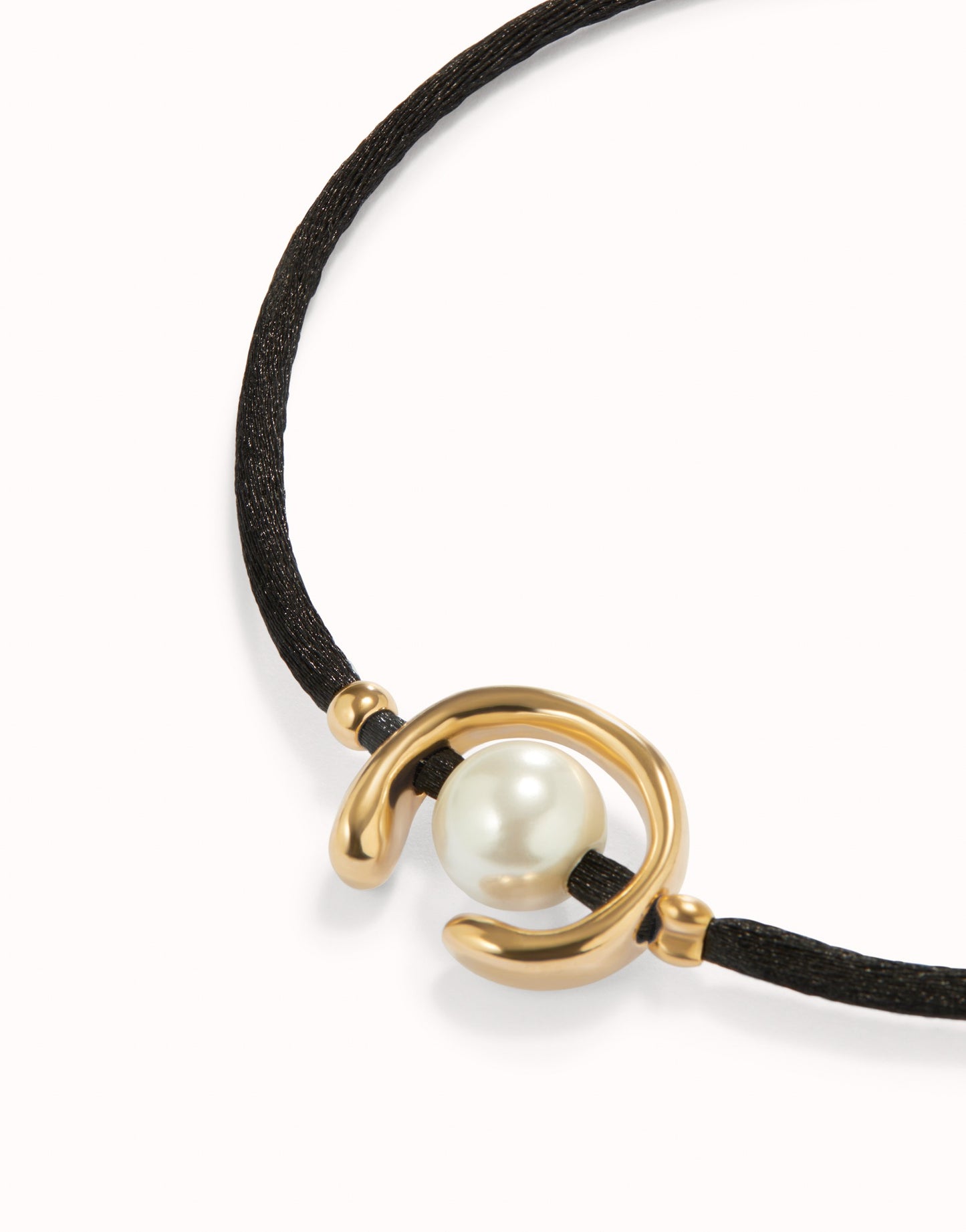 UNO de 50 Ser Diferente Black w/Gold Pearl Bracelet