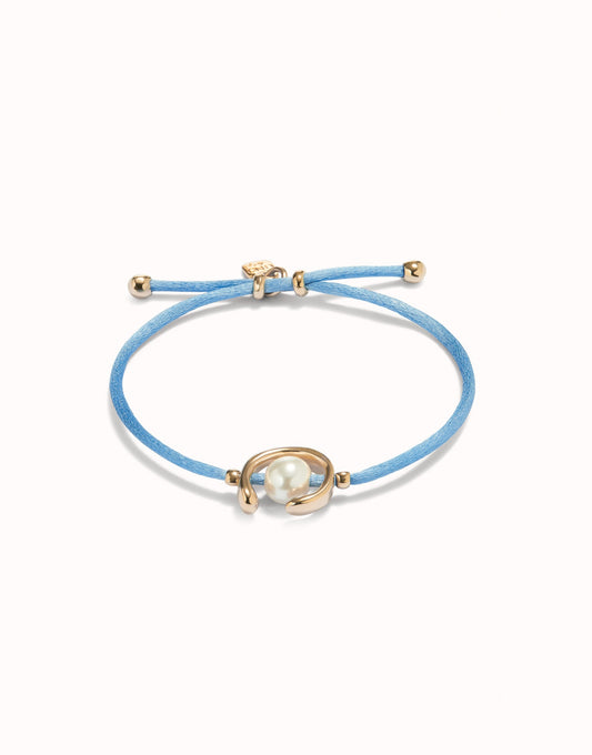 UNO de 50 Ser Diferente Blue Gold Pearl Bracelet