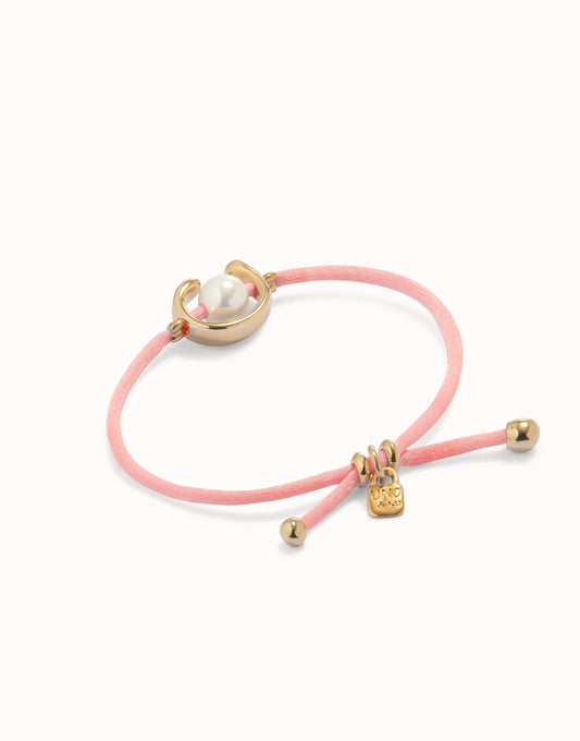 UNO de 50 Ser Diferente Pink Gold Pearl Bracelet