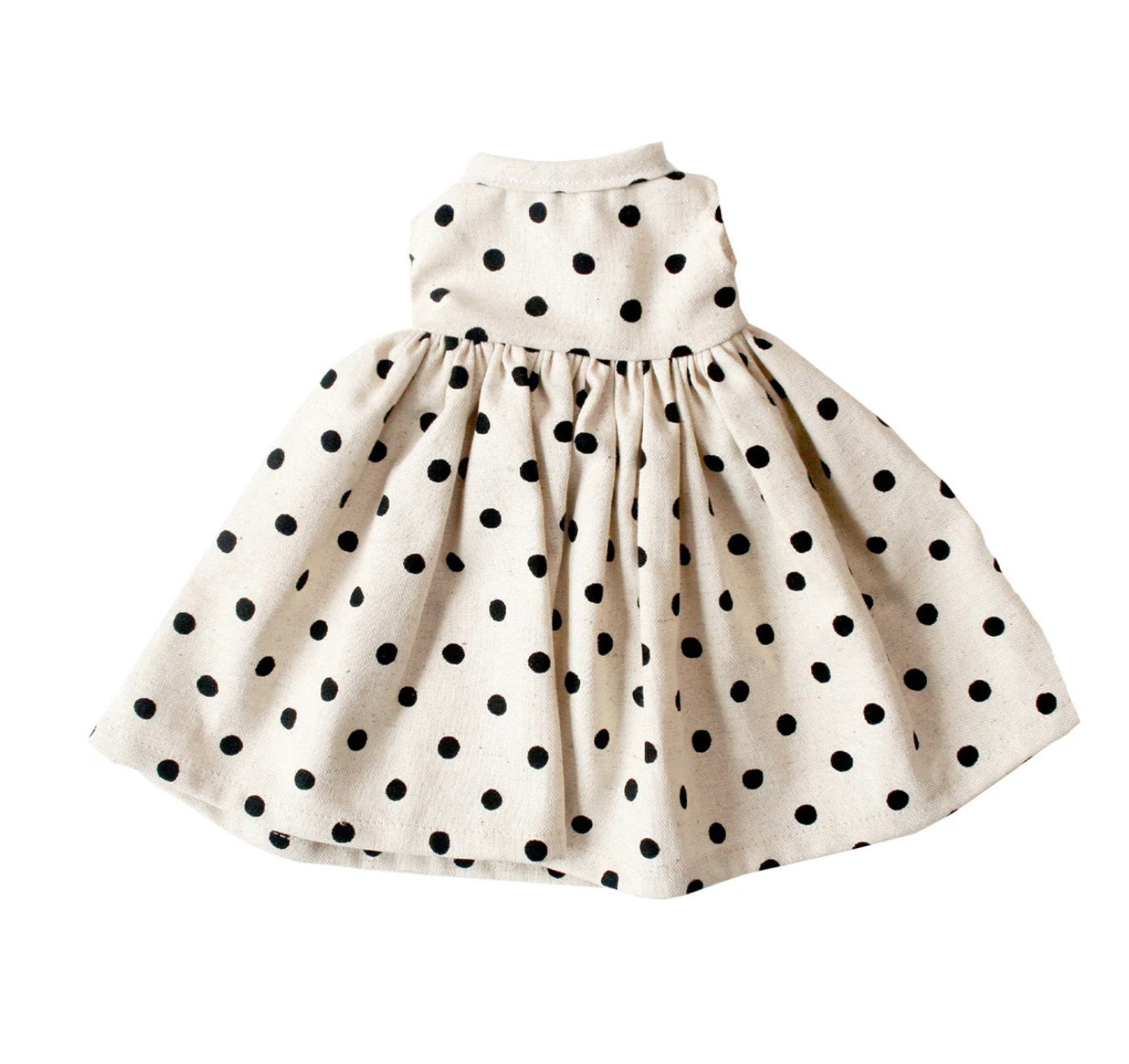 Alimrose Large Doll Black/Spot Linen Dress