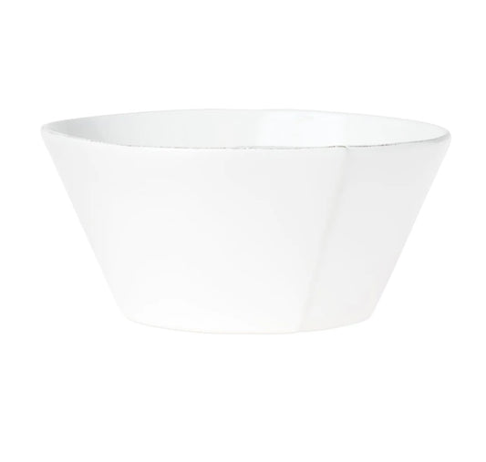 Vietri Lastra Large White Stacking Serving Bowl