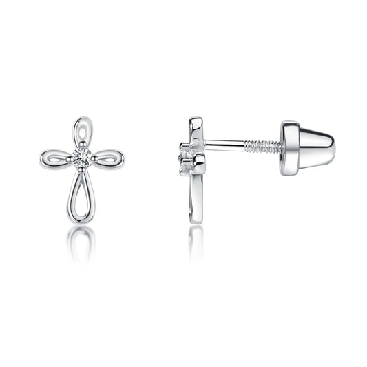 SSE Cross Sterling Earrings