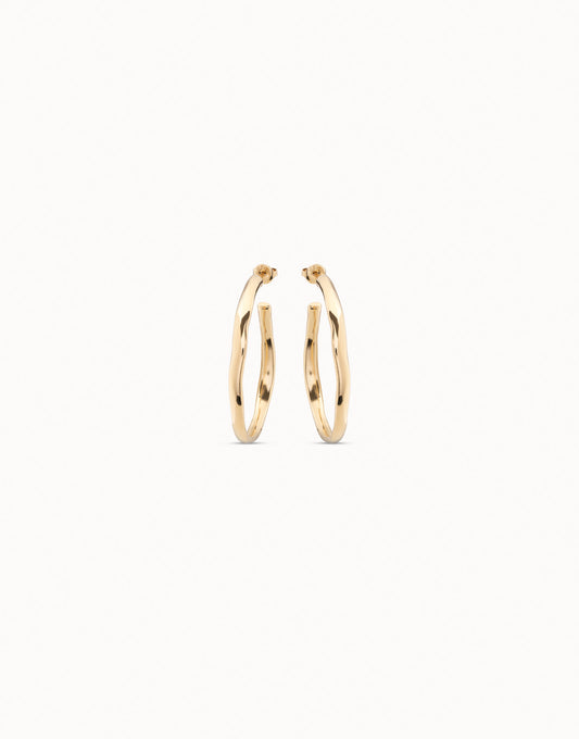 UNO de 50 Ohmmm Gold Earrings