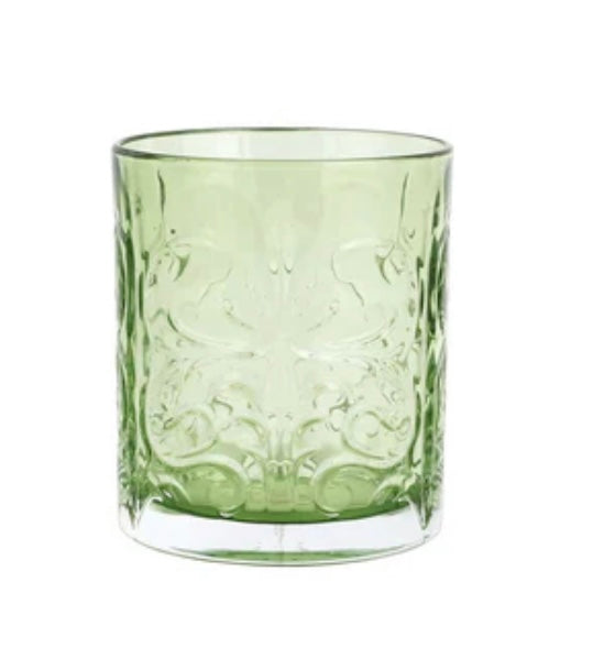 Vietri Barocco Mint Green Double Old Fashioned Glass