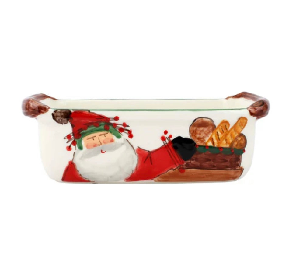 Vietri Old St. Nick Loaf Pan