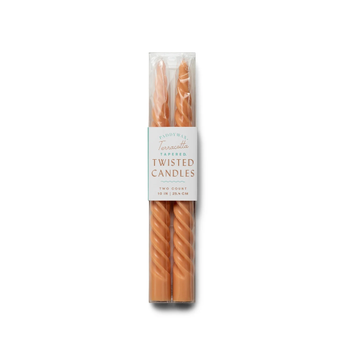 Paddywax Twisted Tapers Terracotta