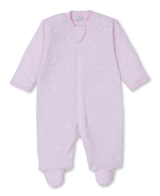 Kissy Kissy Crescent Moonlight Pink Footie NB