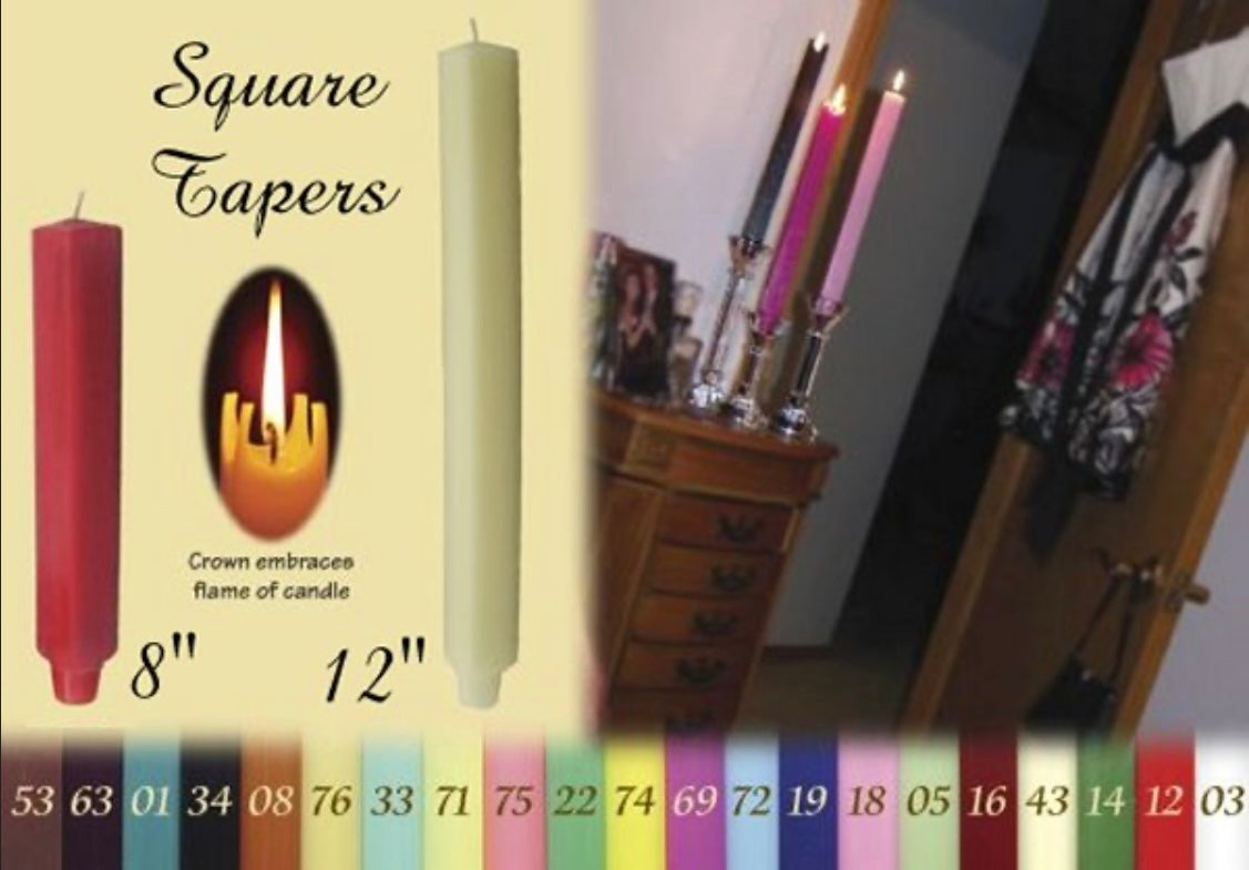 Dadant 8" Square Taper Candle Navy