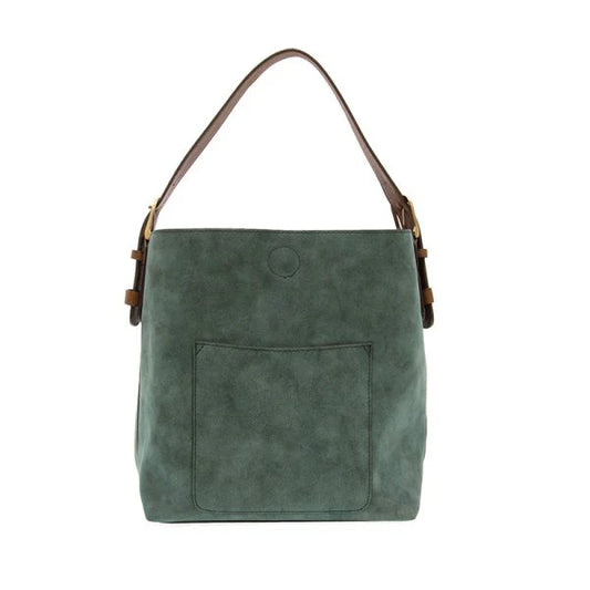 Joy Susan Faux Suede Hobo Handbag Deep Teal