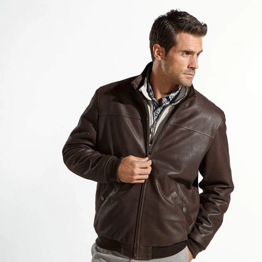 Wright Brothers Leather Flight Jacket Satin Lining