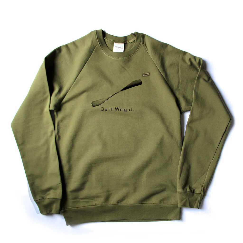 Wright Brothers Do it Wright Organic Green Sweatshirt