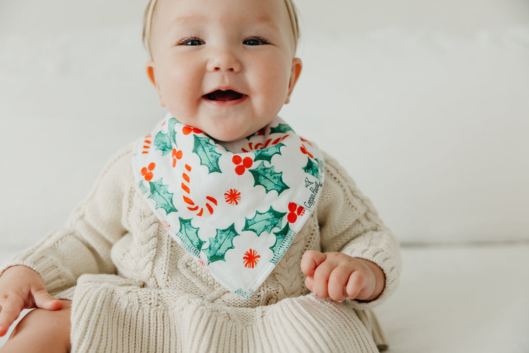 Copper Pearl Prancer Bandana Bib Set