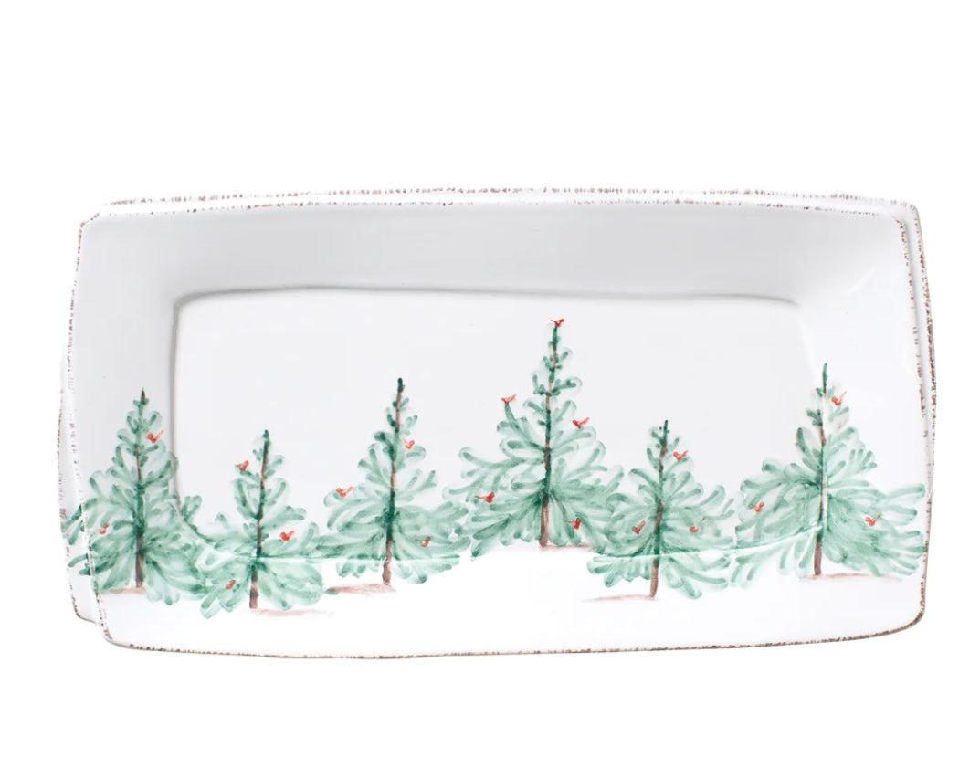 Vietri Lastra Melamine Holiday Rectangular Platter