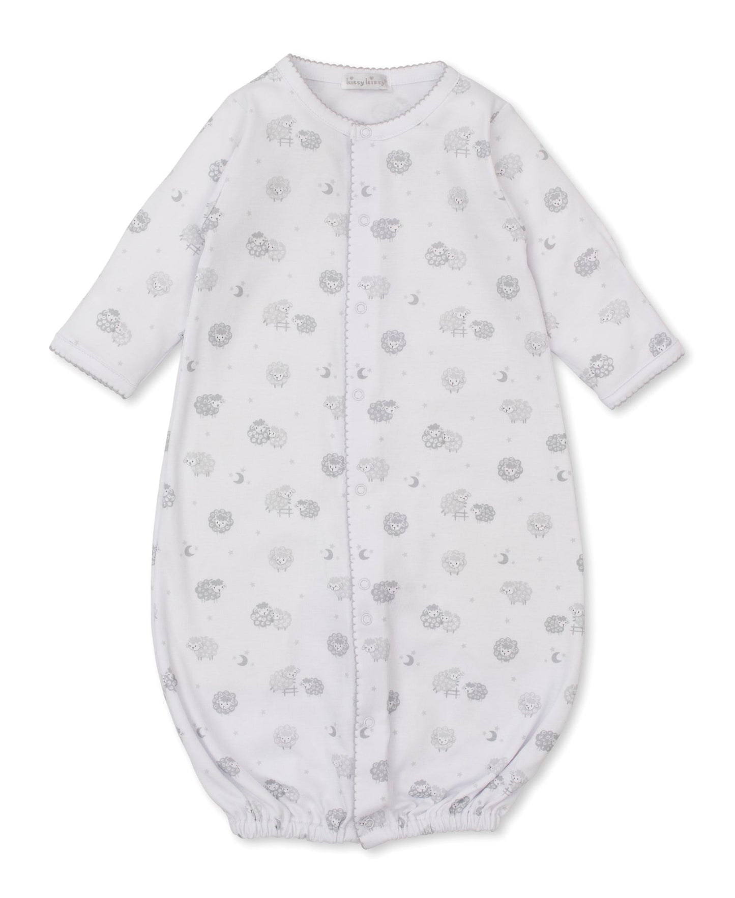 Kissy Kissy Baa Baa Baby Sheep Convertible Gown Silver SM