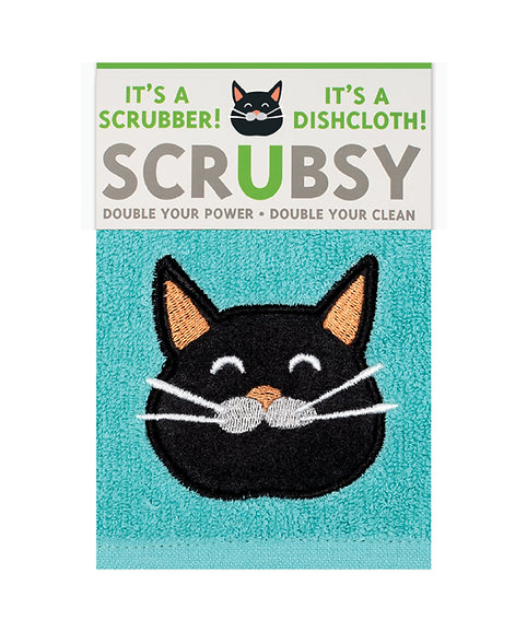 SCRUBSY Dishcloth and Scrubber Meow