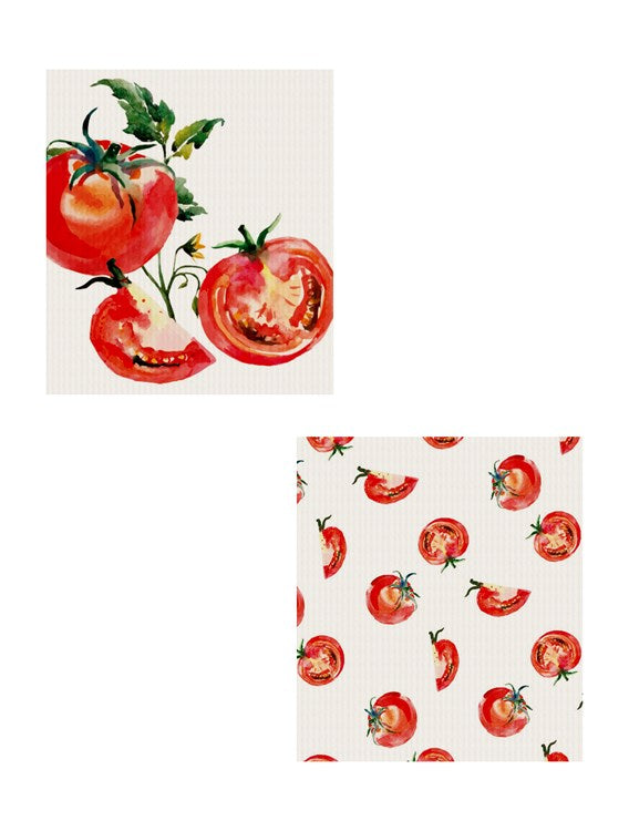 Swedish Reusable Dishcloth Tomato Set of 2