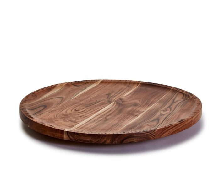 Charcuterie Rotating Lazy Susan with Hand-Etched Border