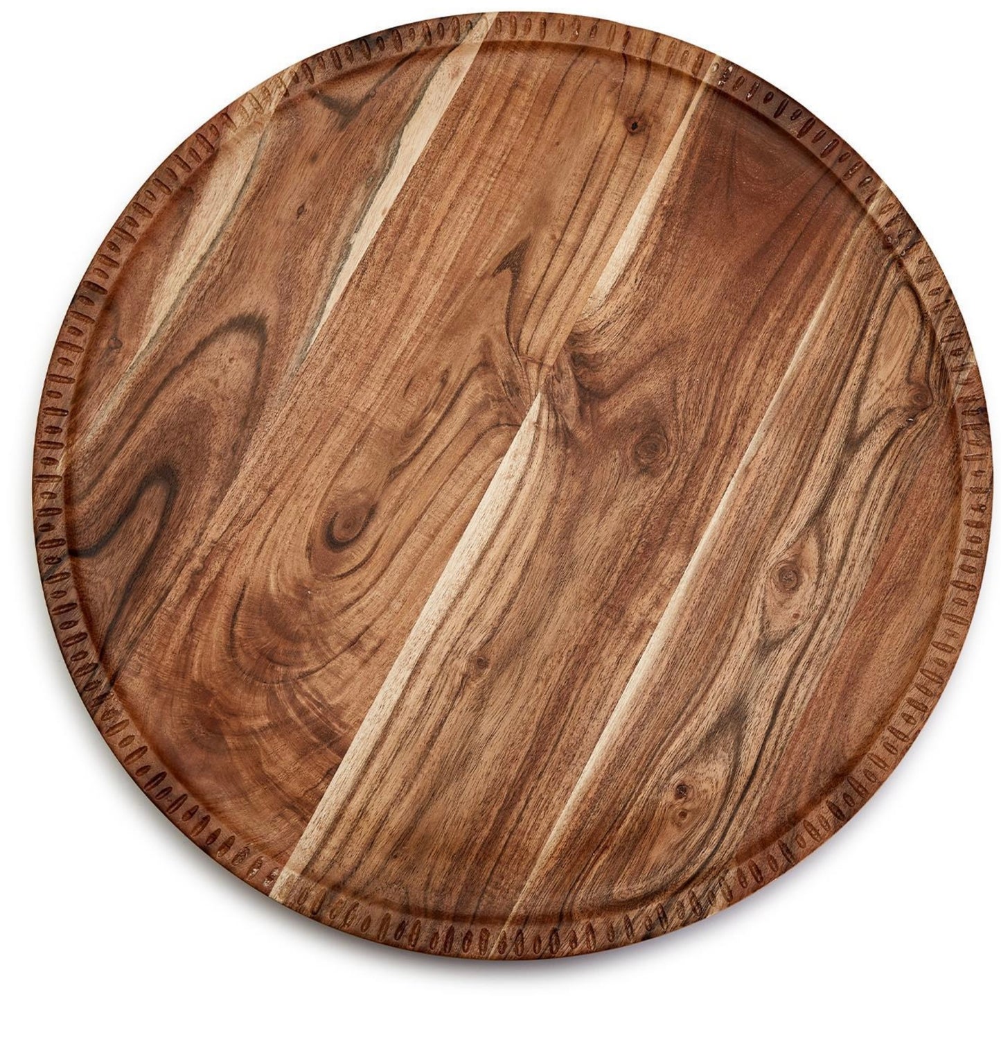 Charcuterie Rotating Lazy Susan with Hand-Etched Border