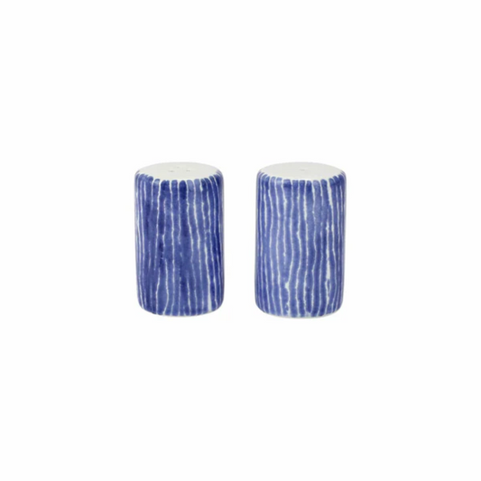 Vietri Santorini Stripe Salt & Pepper