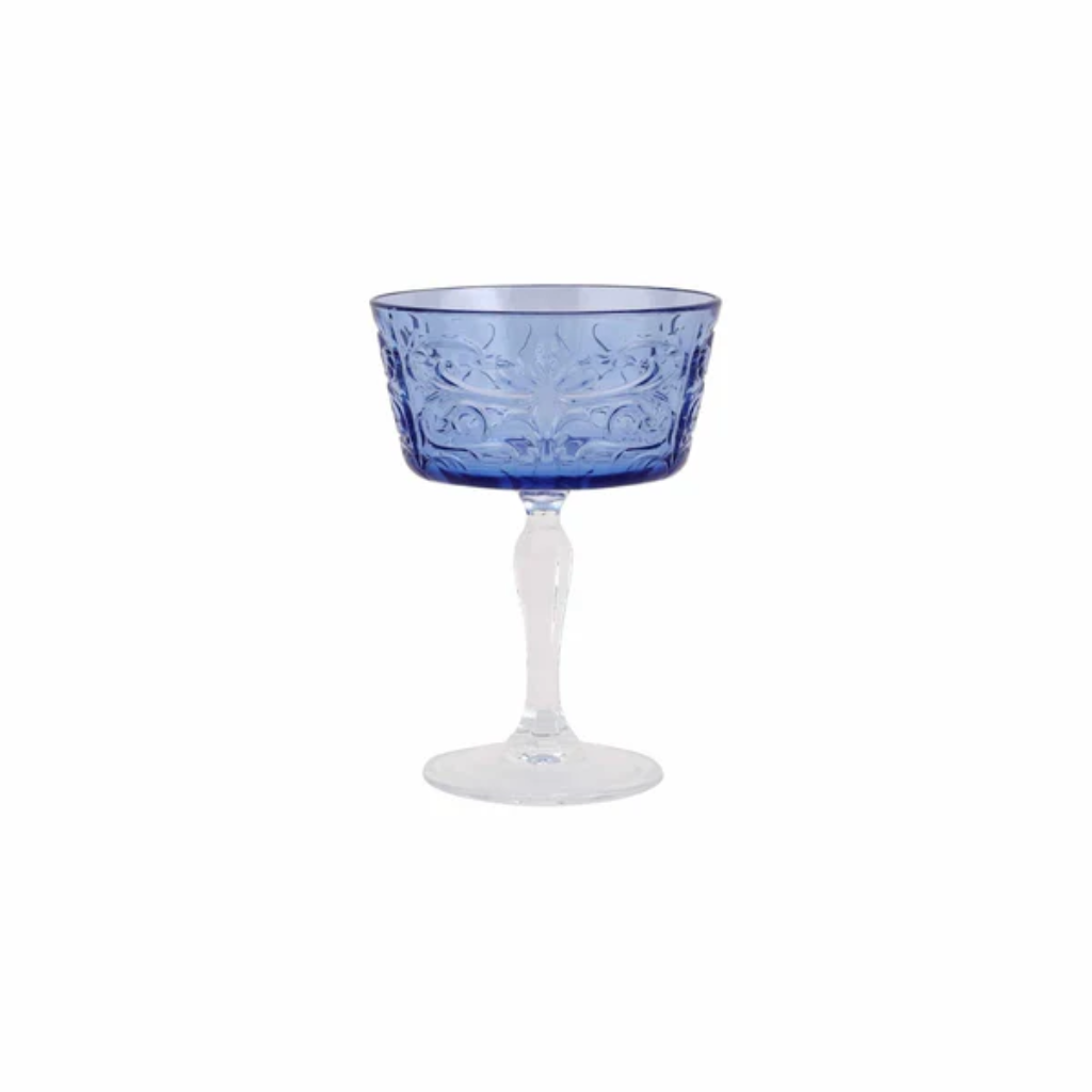 Vietri Barocco Cobalt Coupe Champagne Glass