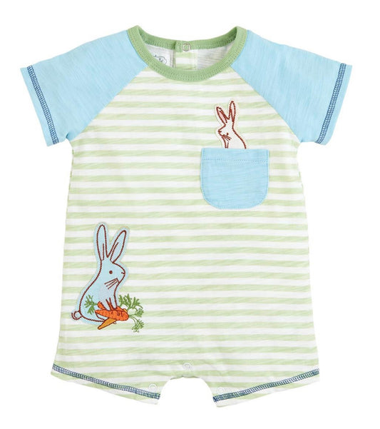 SALE Green Bunny Shortall  0-3m