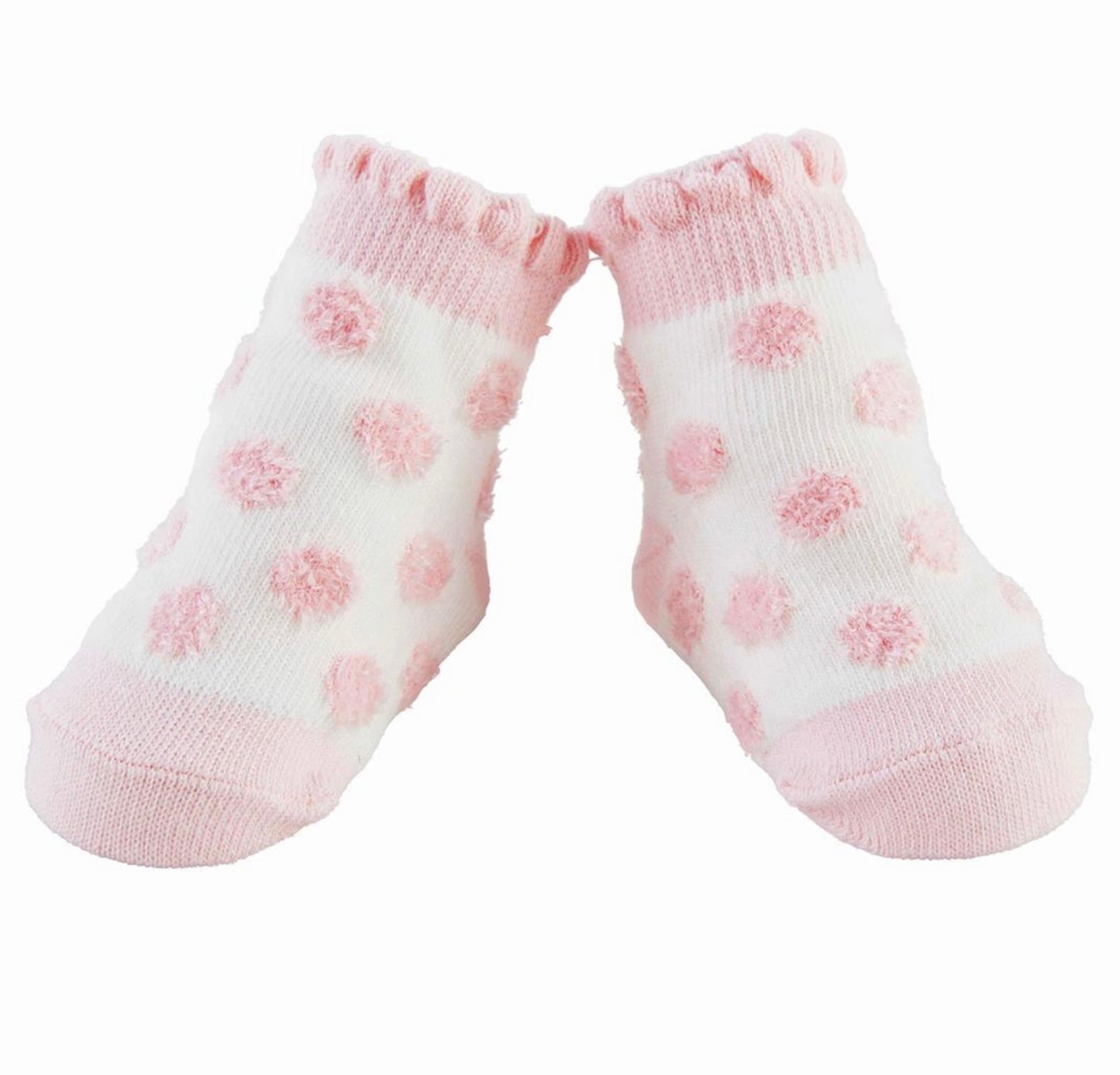 Socks Pink Chenille Dot 0-12m