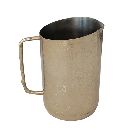 2 Quart Stainless Steel Pitcher with Twig Shaped Handle