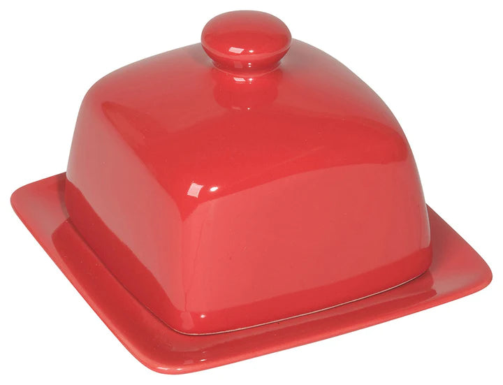 Butter Dish Square Red